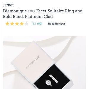 QVC Diamonique Band Ring